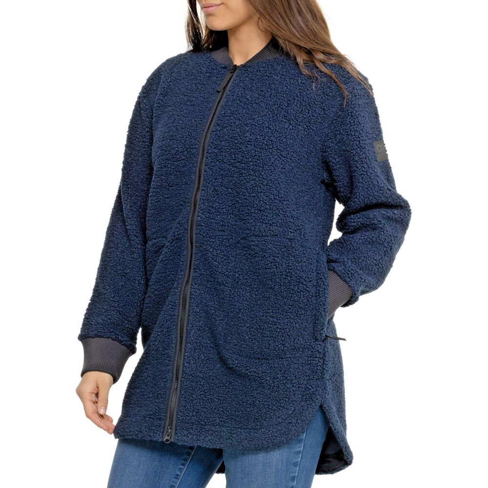 Outdoor Research Juneau Sherpa Fleece Coat, Blue, Women's Medium, Retail $159